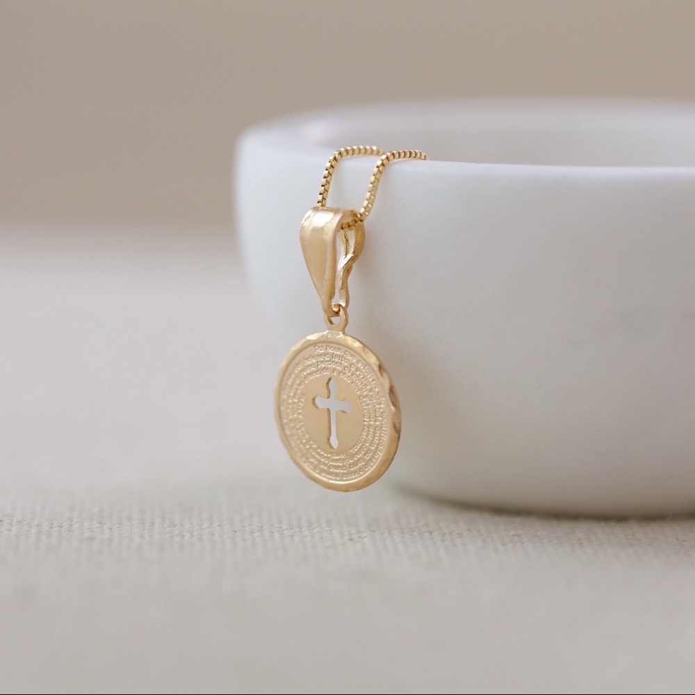 Our Father Prayer Necklace | 18k Gold Filled - Picture 2 of 9